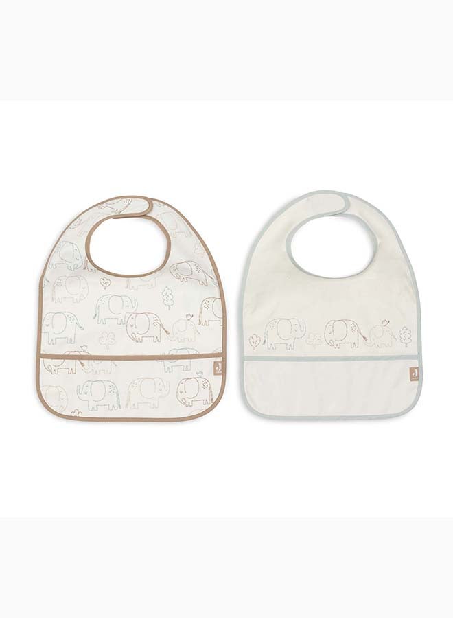 Jollein Bib Waterproof Elephant Tales (2pack) - Image 2